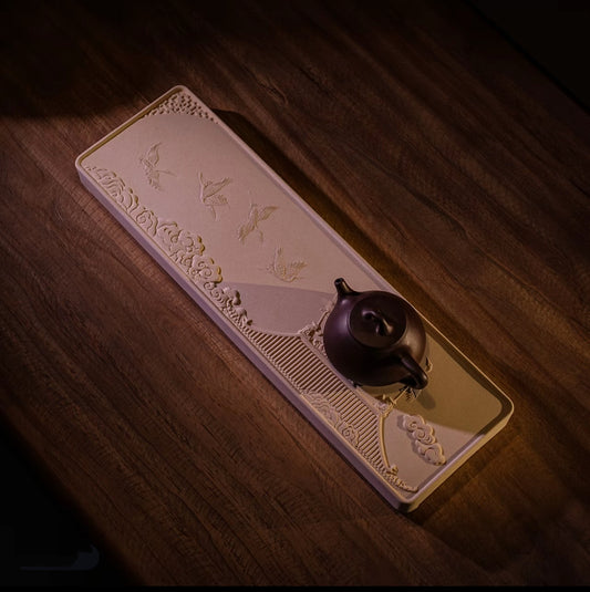 Tea tray/tea tray/tray/ceramic dry foaming water-absorbing tea table handmade tea set household set