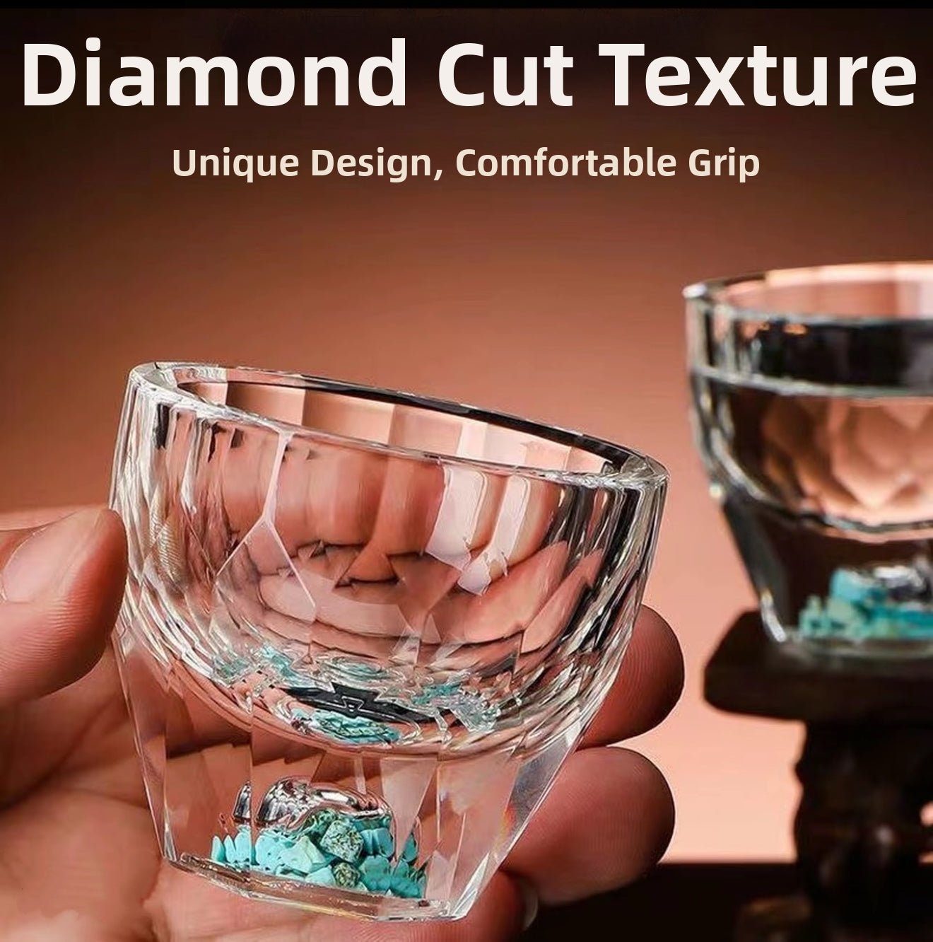 High-end/heat-resistant and anti-scab/crystal tea set/tea set/household tea set/coffee cup/crystal cup/gift