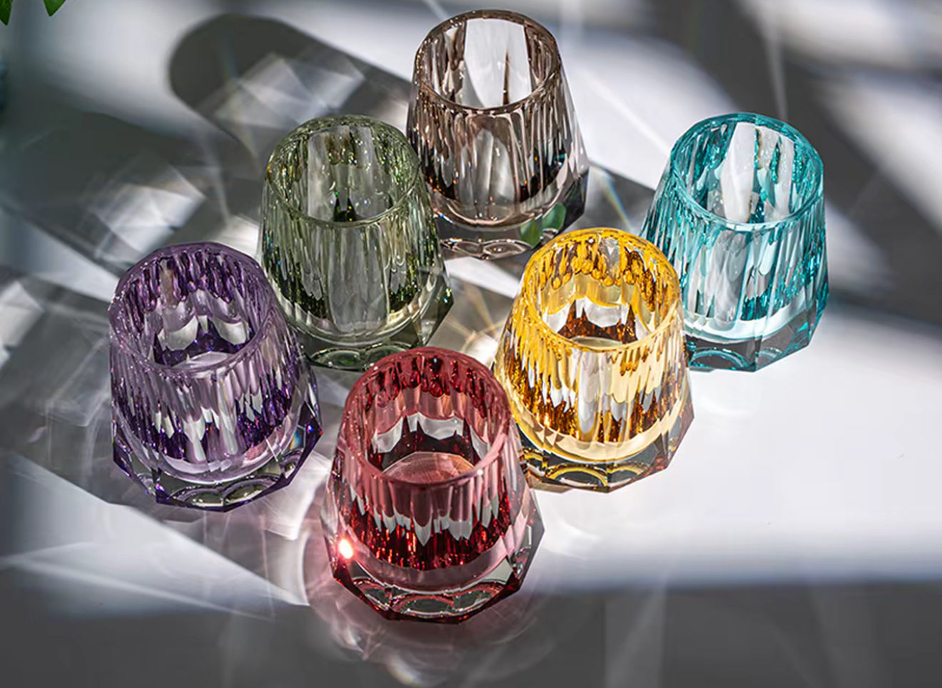 High-end/heat-resistant and anti-scab/crystal tea set/tea set/household tea set/coffee cup/crystal cup/gift