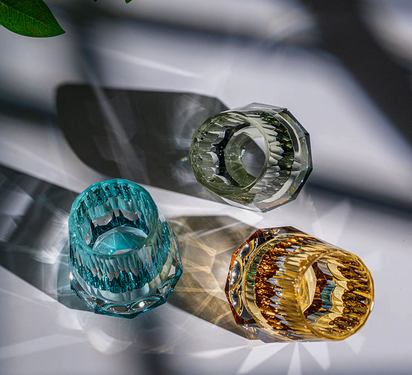 High-end/heat-resistant and anti-scab/crystal tea set/tea set/household tea set/coffee cup/crystal cup/gift