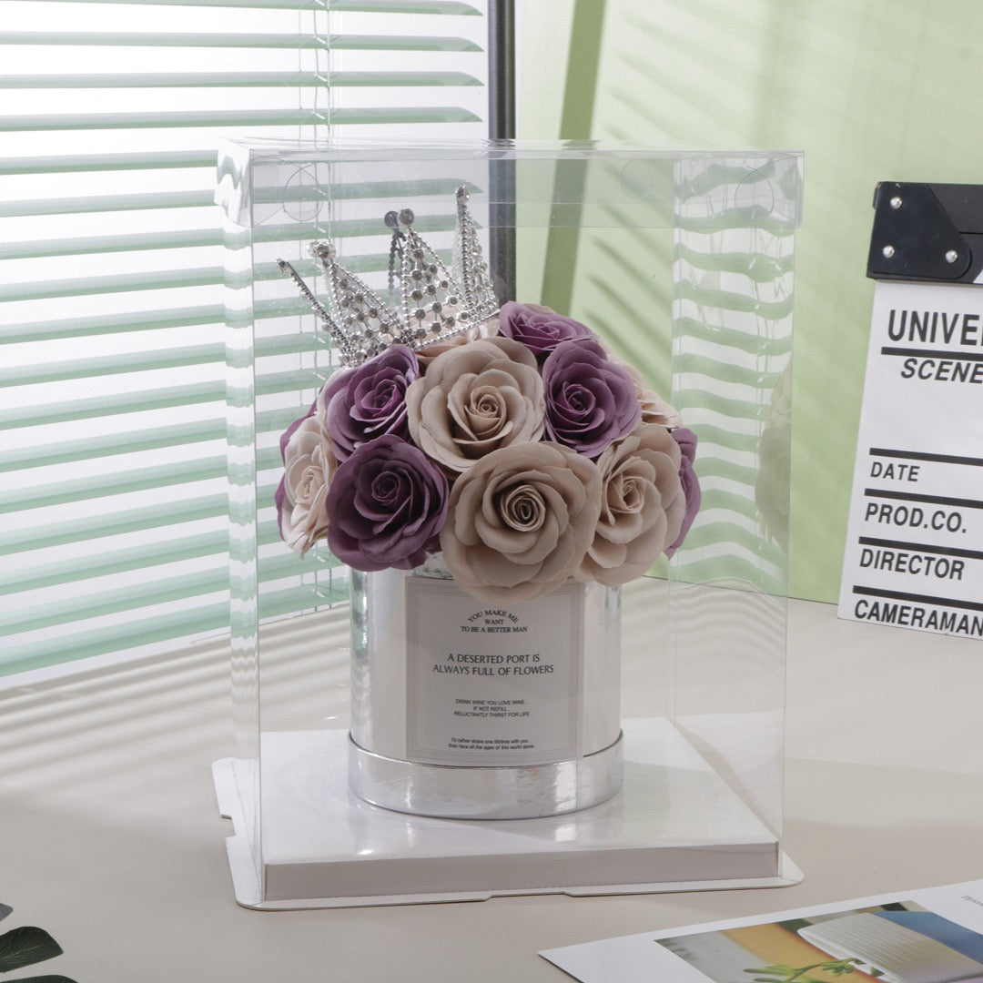 Customized fresh-keeping rose hug bucket gift commercial relatives and girlfriend bouquet