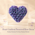 Purple‑Blue Gradient Heart Preserved Rose | Acrylic Display Box Gift