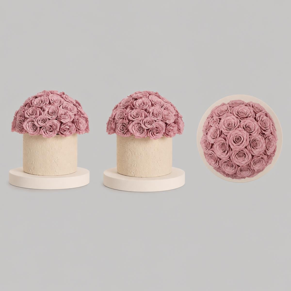 Preserved Rose Hug Bucket, Dusty Purple Eternal Rose Home & Gift Decoratio
